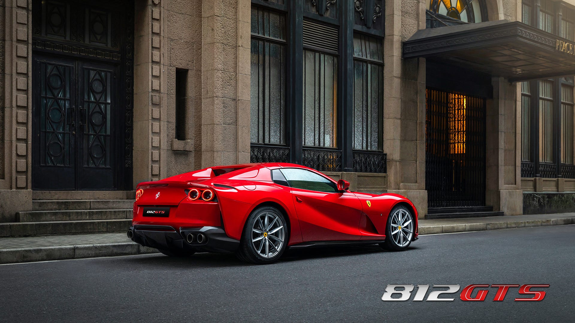 Ferrari 812 GTS with performance exhaust upgrades
