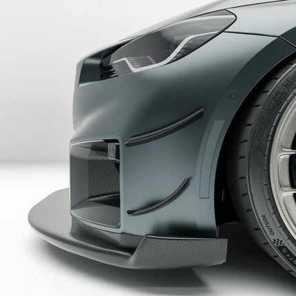 Revozport BMW M2 G87 Coupé 2023+ Dry Carbon Fiber Front Bumper Canards