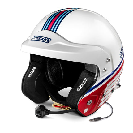 Sparco Air Pro RJ-5i Martini Racing Stripes Design Racing Helmet (Open Face)