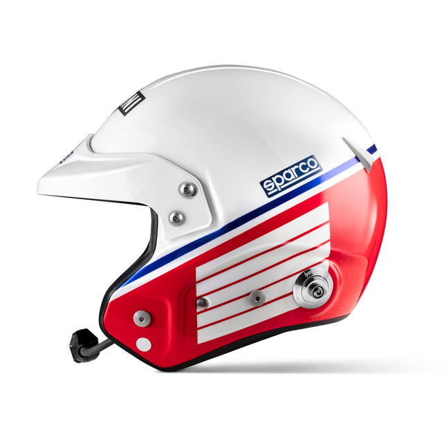 Sparco Air Pro RJ-5i Martini Racing Fiberglass Racing Helmet (Open Face)