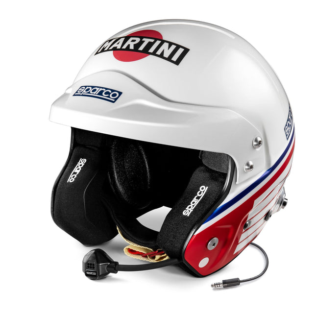 Sparco RJ-i Martini Racing Logo Design Fiberglass Racing Helmet (Open Face)