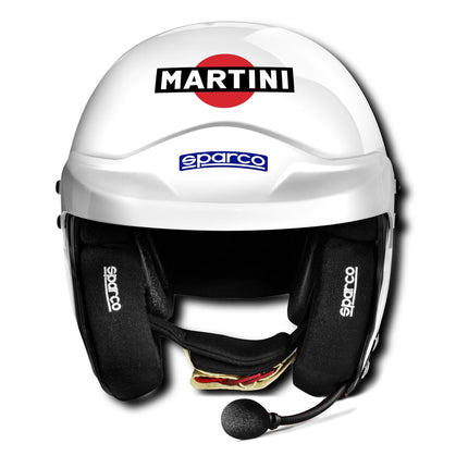 Sparco RJ-i Martini Racing Logo Design Fiberglass Racing Helmet (Open Face)
