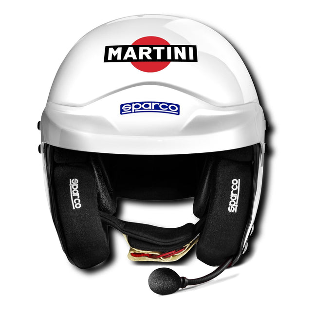 Sparco RJ-i Martini Racing Logo Design Fiberglass Racing Helmet (Open Face)