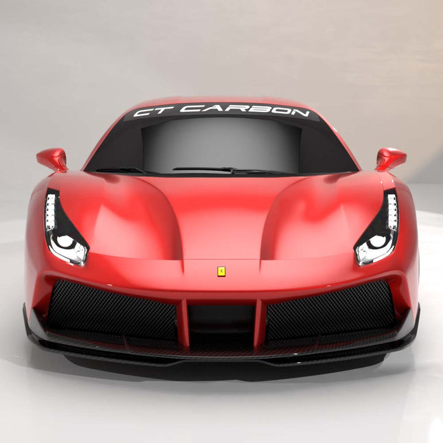 Ferrari 488 GTB carbon fibre splitter CT Design closeup