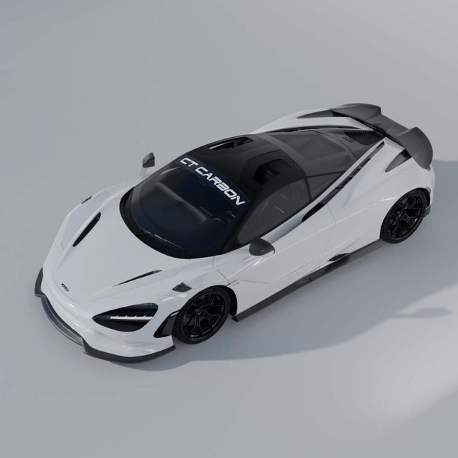 McLaren 750S carbon fibre front splitter detail