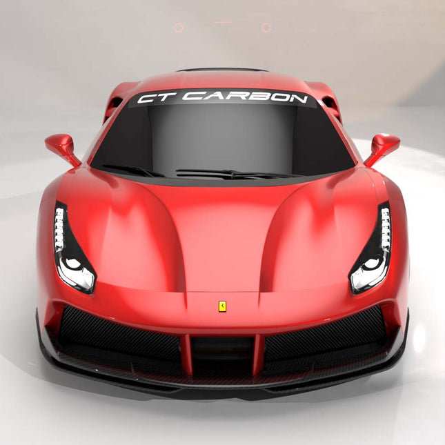 Ferrari 488 Spider carbon kit installed angle