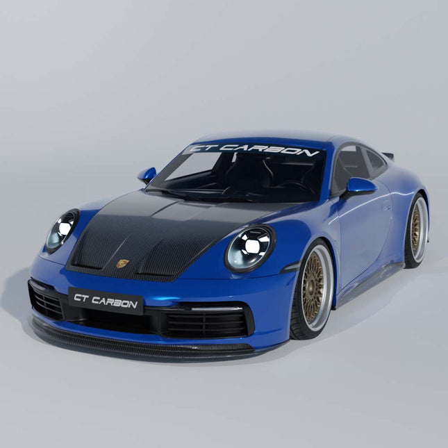 Porsche 992.1 Carrera Carbon Fibre Bonnet CT6005 angle 3