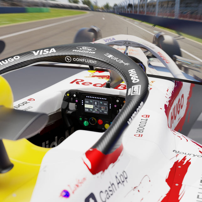 Racing Bulls F1 simulator halo detail