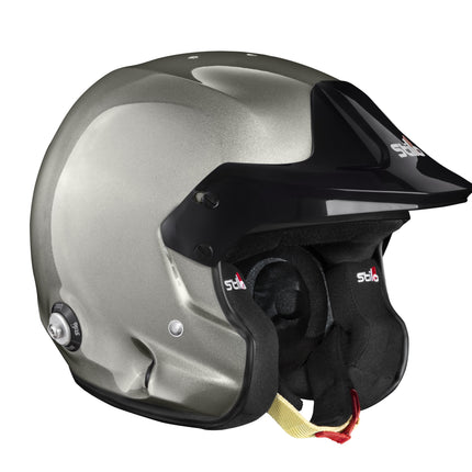 Stilo Venti4 Trophy Jet Open Face Racing Helmet Titanium (FIA 8859-2024, Snell SA2025, No HANS) (AA0114AF2X)