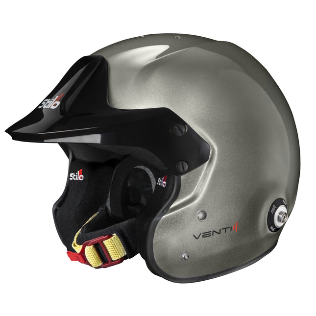 Stilo Venti4 Trophy Jet Open Face Racing Helmet Titanium (FIA 8859-2024, Snell SA2025, No HANS) (AA0114AF2X)