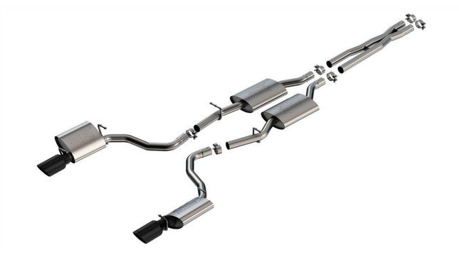 BORLA ATAK Cat-Back Exhaust Black Chrome for Dodge Charger R/T 2019-2022 (140918BC)