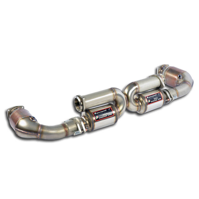 Supersprint Racing Rear Exhaust with 100 CPSI Metallic Catalytic Converters for Porsche (247204)