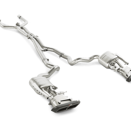 Akrapovic W205/S205 Mercedes-AMG C63 Evolution Exhaust System with Carbon Tips, Titanium (MTP-ME/T/2H/1), view 6
