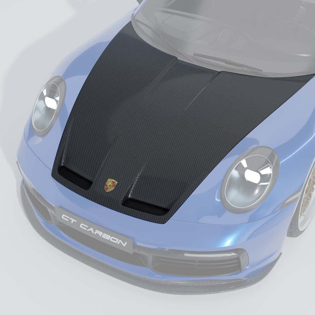 Porsche 992.1 Carrera Carbon Fibre Bonnet CT6005 front