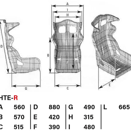 OMP HTE-R Racing Seat (2300), view 2