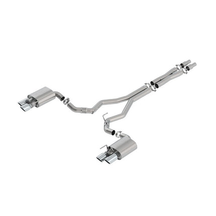Borla 140743 Cat-Back ATAK Exhaust with Chrome Tips for Ford Mustang GT S550 5.0L V8 (2018-2023)