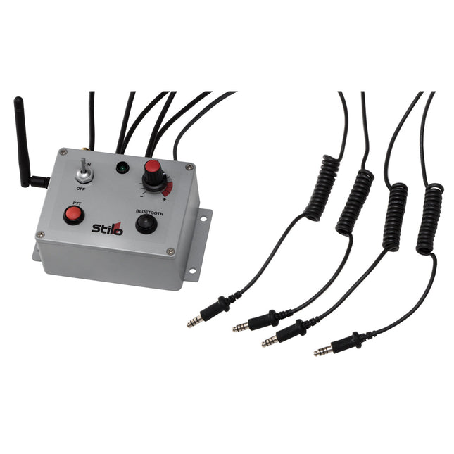 Stilo DB0203 Waterproof Offshore Intercom Unit, 4 Helmets, with Radio Connection, PTT and Bluetooth