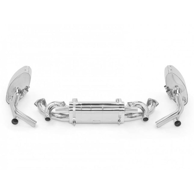 Tubi Style TSPO991C12.003.A Side and Central Mufflers Kit with Valve for Porsche 991.1 Carrera S