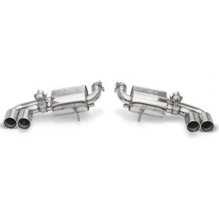 Tubi Style Double Mufflers Exhaust with Valve for Ferrari F430 - TSFE430C05.003.A