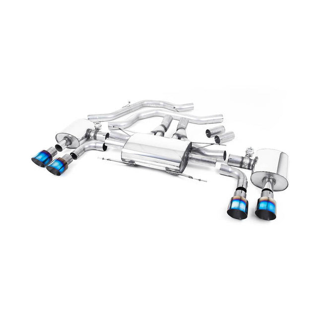 Milltek SSXAR15 Front Pipe-Back Quad 100mm GT100 for Alfa Romeo Giulia Quadrifoglio 2.9 V6 Bi-Turbo