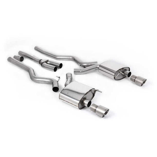 Milltek SSXFD222 Cat-Back Exhaust with Brushed Titanium GT-100 Tips for Ford Mustang 2.3 EcoBoost Fastback