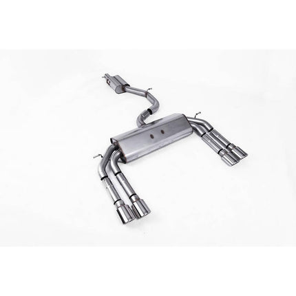Milltek SSXAU545 Cat-Back Exhaust with Polished Oval Tips for Audi S3 8V Saloon/Cabrio