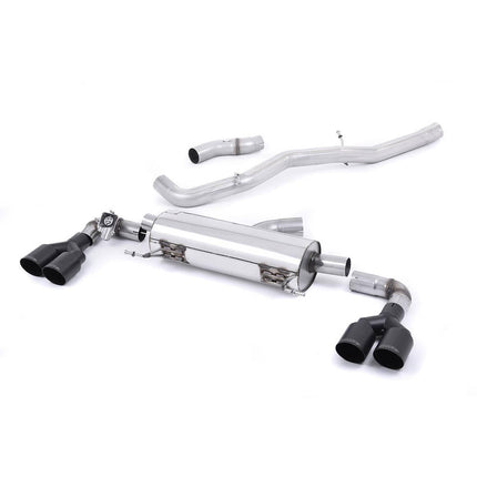Milltek SSXAU494 Cat-Back Exhaust with Cerakote Black GT-90 Tips for Audi S1 2.0 TFSI quattro