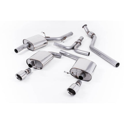 Milltek SSXAU243 Cat-Back Exhaust with Polished GT-100 Tips for Audi A5 Cabriolet B8 2.0 TFSI Manual (2008-2012)
