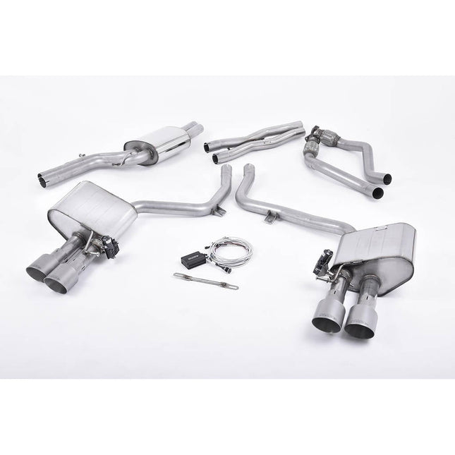 Milltek SSXAU408 Cat-Back Exhaust Quad 100mm GT100 for Audi S4 3.0 Supercharged V6 (B8.5)