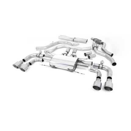 Milltek SSXAR008 Cat-Back Quad 100mm GT100 for Alfa Romeo Giulia Quadrifoglio 2.9 V6 Bi-Turbo