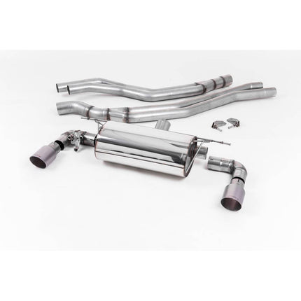 Milltek SSXBM1048 Cat-Back Twin GT90 Exhaust with Brushed Titanium Tips for BMW 1 Series M140i F20 F21 LCI
