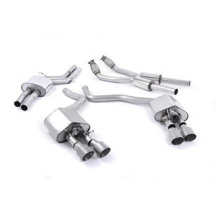 Milltek SSXAU446 Cat-Back Exhaust Quad 100mm GT100 for Audi S6 4.0 TFSI C7 Quattro