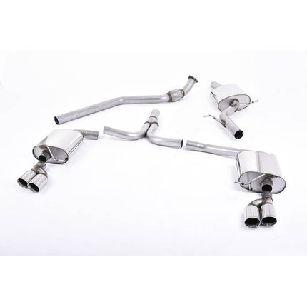 Milltek SSXAU303 Cat-Back Exhaust with Polished GT-80 Tips for Audi A4 B8 2.0 TFSI S line (2008-2011)