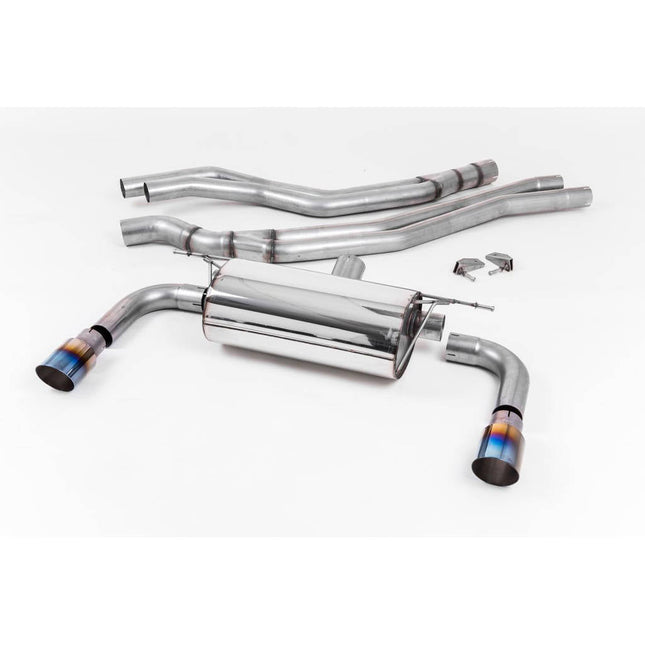 Milltek SSXBM1053 Cat-Back Exhaust with Burnt Titanium GT-90 Tips for BMW M240i Coupe F22 LCI