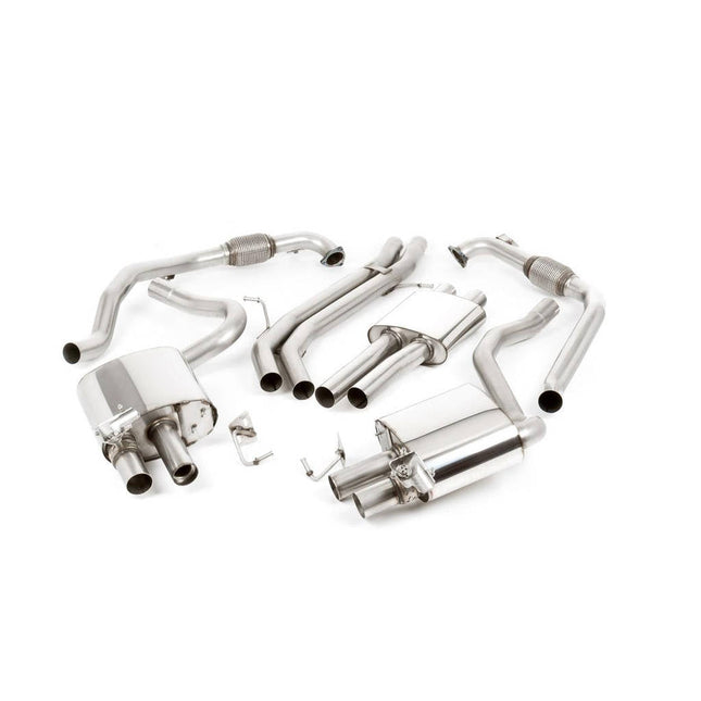 Milltek SSXAU696 Cat-Back Exhaust for Audi S4 B9 & S5 B9 Sportback (Quad GT100, Sport Diff)