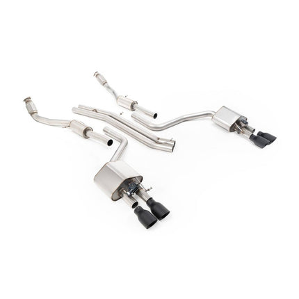 Milltek SSXAU469 Cat-Back Exhaust Quad 100mm GT100 for Audi S8 D4 4.0 TFSI Quattro