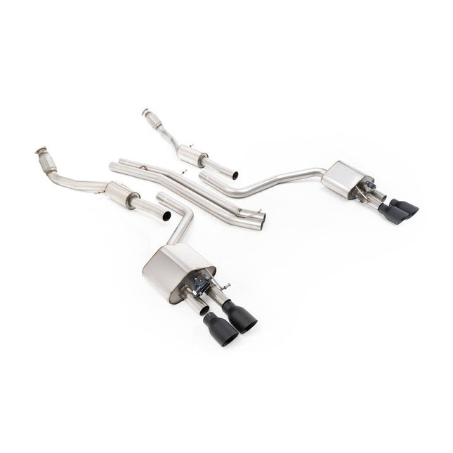 Milltek SSXAU469 Cat-Back Exhaust Quad 100mm GT100 for Audi S8 D4 4.0 TFSI Quattro