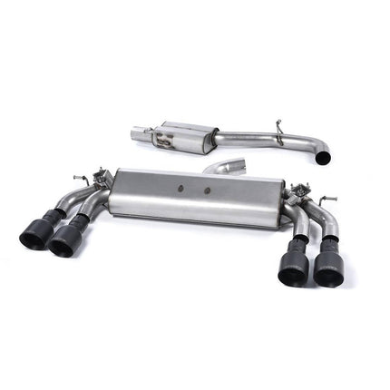 Milltek SSXAU397 Cat-Back Quad GT100 Cerakote Black Tips for Audi S3 2.0 TFSI quattro 3-Door 8V