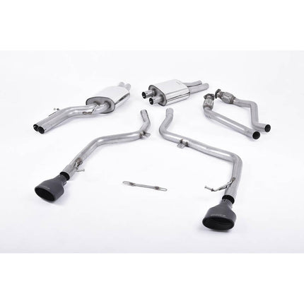 Milltek SSXAU240 Cat-Back Exhaust 150x95mm Black Oval for Audi S4 3.0 Supercharged V6 B8