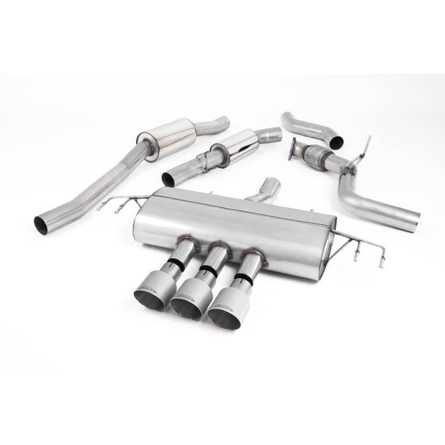 Milltek SSXHO242 Cat-Back Triple GT100 Exhaust with Brushed Titanium Tip for Honda Civic Type R FK8