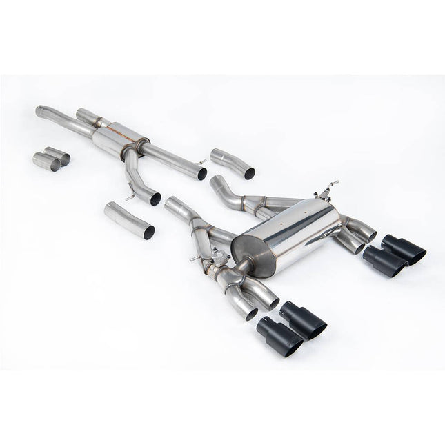 Milltek SSXBM993 Cat-Back Exhaust for BMW M3 F80 & M4 F82/F83 Cerakote Black Quad 90mm ECA