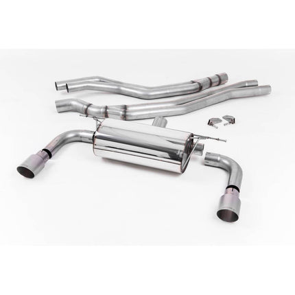 Milltek SSXBM1052 Cat-Back Exhaust with Brushed Titanium GT-90 Tips for BMW M240i F22 Coupe LCI (2015-2018)