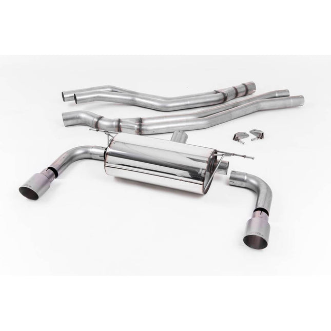 Milltek SSXBM1052 Cat-Back Exhaust with Brushed Titanium GT-90 Tips for BMW M240i F22 Coupe LCI (2015-2018)