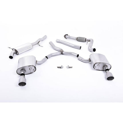 Milltek SSXAU613 Cat-Back Dual GT100 Exhaust for Audi A4 2.0 TFSI B9 Quattro (2016+)