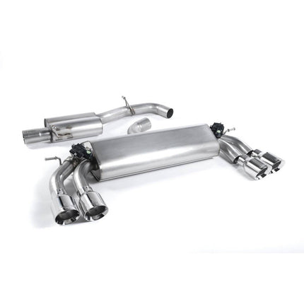 Milltek SSXAU398 Cat-Back Quad GT100 Polished Tips for Audi S3 2.0 TFSI quattro 3-Door 8V