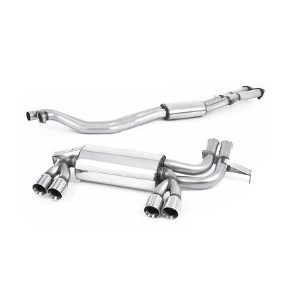 Milltek SSXBM462 Cat-Back Exhaust with Quad 80mm Tips for BMW E46 M3