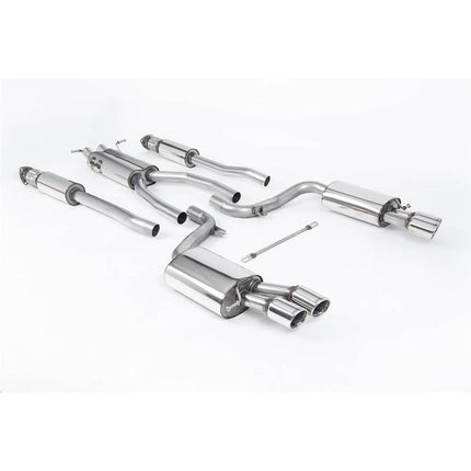 Milltek SSXAU621 Cat-Back Exhaust with Twin 80mm Jet Tips for Audi S6 C6 5.2 V10