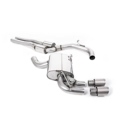Milltek SSXAU571 Cat-Back Exhaust with Brushed Titanium GT-90 Tips for Audi RS3 8P Sportback S tronic (2011-2012)
