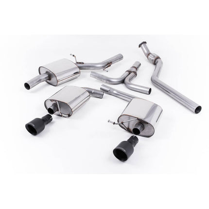 Milltek SSXAU439 Cat-Back Exhaust with Cerakote Black Tips for Audi A5 B8 2.0 TFSI
