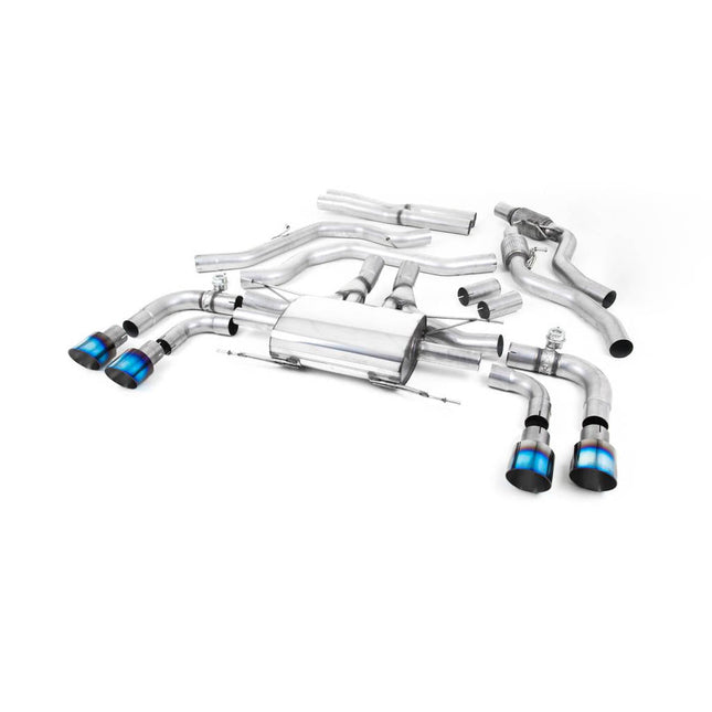 Milltek Sport Cat-Back Exhaust Quad 100mm GT100 for Alfa Romeo Giulia Quadrifoglio 2.9 V6 Bi-Turbo - SSXAR009